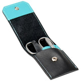 Trousse de manucure 3 pièces en cuir noir Dovo