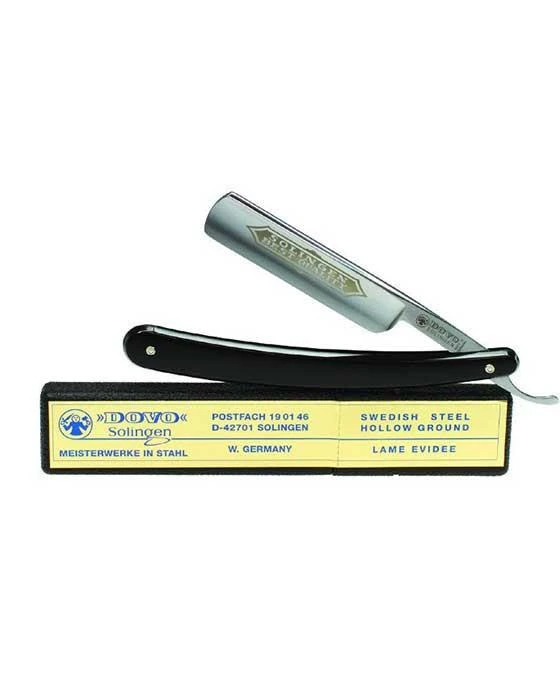 Dovo “Classic” Straight Razor, Black Handle, 5/8″ (Shave Ready) Top