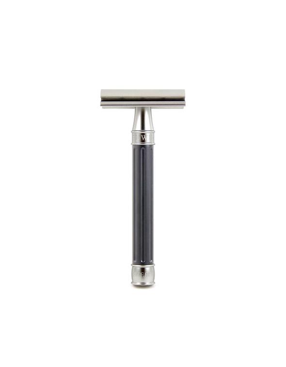 Edwin Jagger 3ONE6 Stainless Steel Gunmetal DE Safety Razor – Top