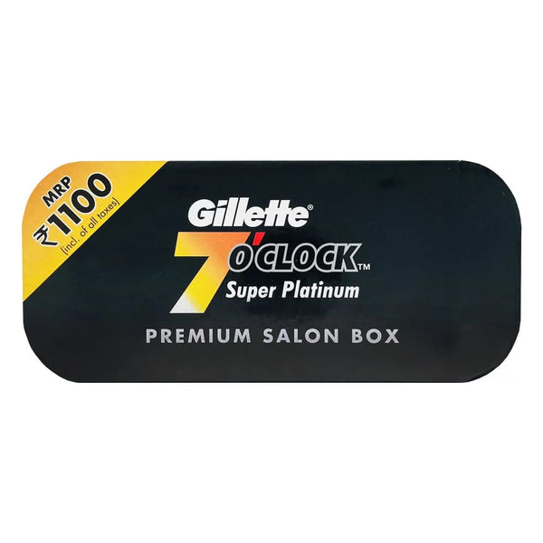 Gillette | 7 o'clock Super Platinum Black + Metalic Box - 100 Blades