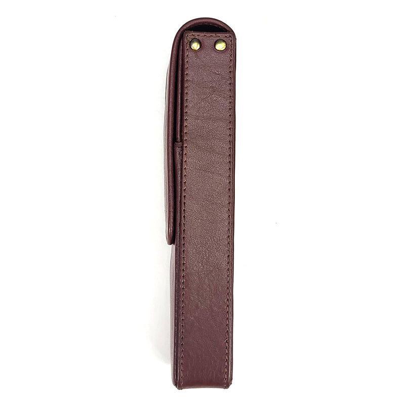 Girologio Leather | 2 Pen Magnetic Case - Antique Brown