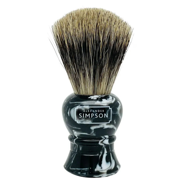 Simpsons | Pure Badger Islington Faux Ebony Marble Shaving Brush