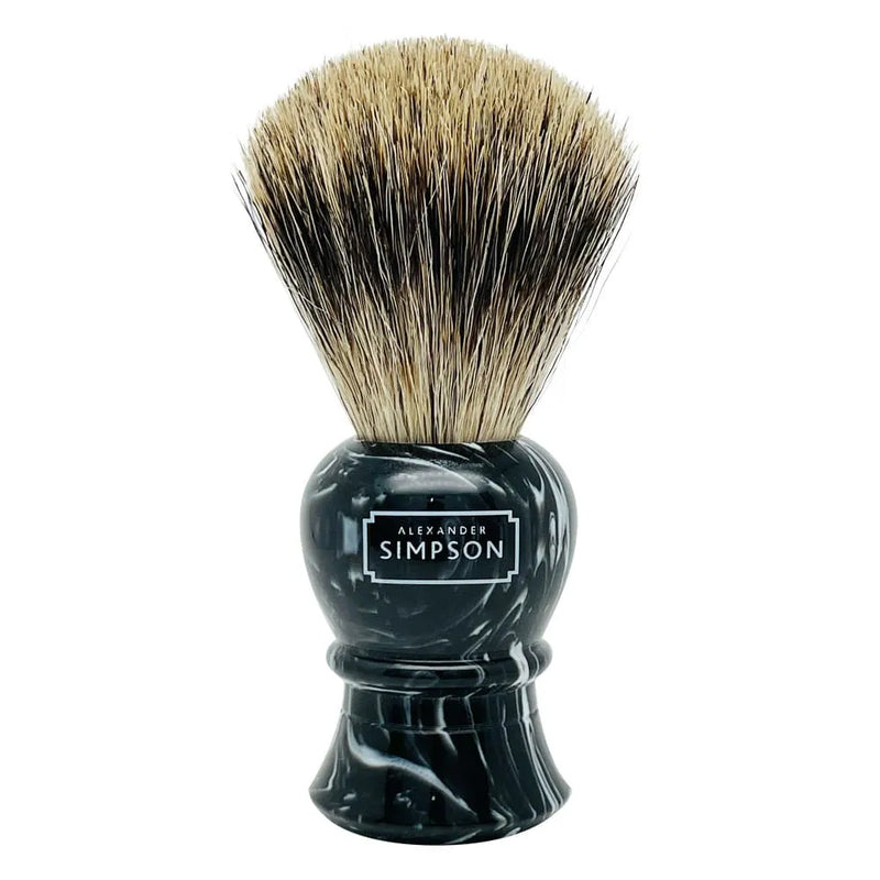 Simpsons | Pure Badger Islington Faux Ebony Marble Shaving Brush