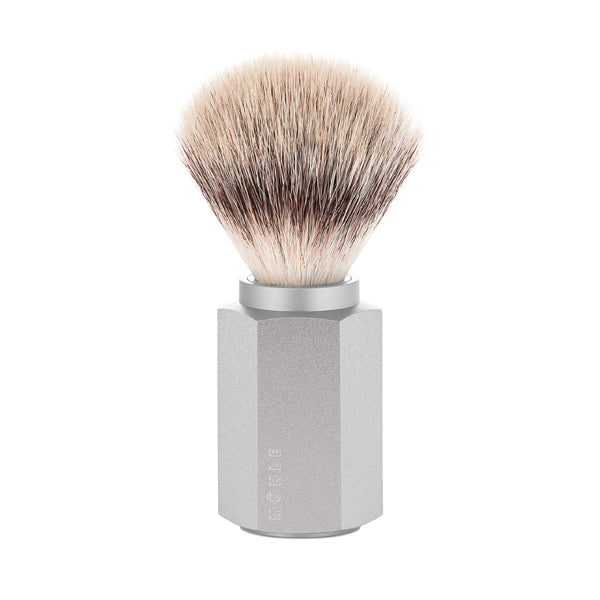Muhle | HEXAGON Shaving Brush (Silver)