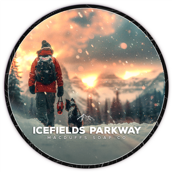 Macduffs Soap Company | ICEFIELDS PARKWAY SHAVE SOAP (EO SCENT)