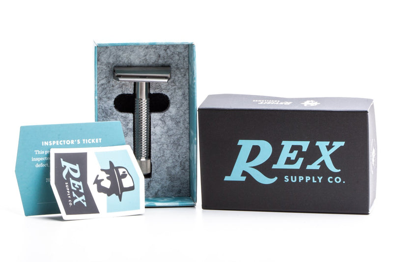 Rex Supply Co. | SENTRY SLANT THREE PIECE STAINLESS STEEL DOUBLE EDGE RAZOR
