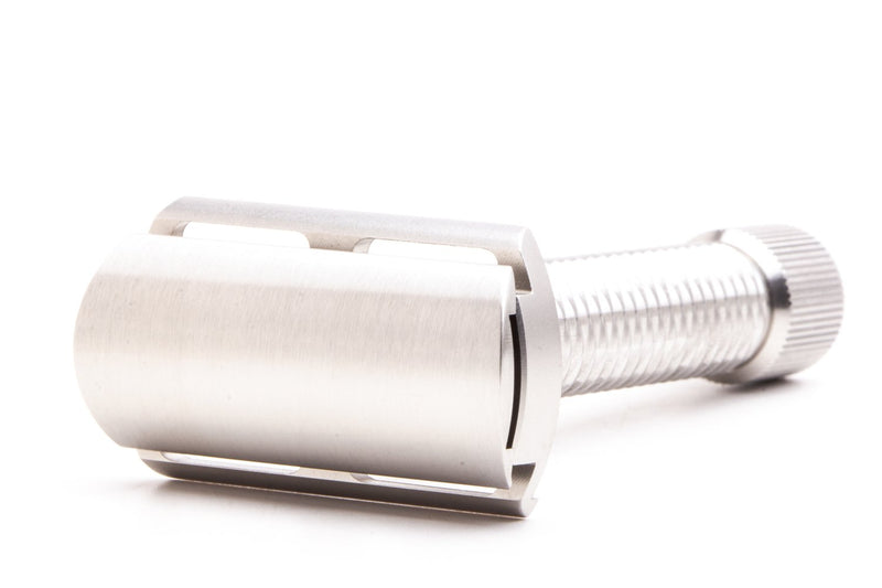 Rex Supply Co. | SENTRY SLANT THREE PIECE STAINLESS STEEL DOUBLE EDGE RAZOR