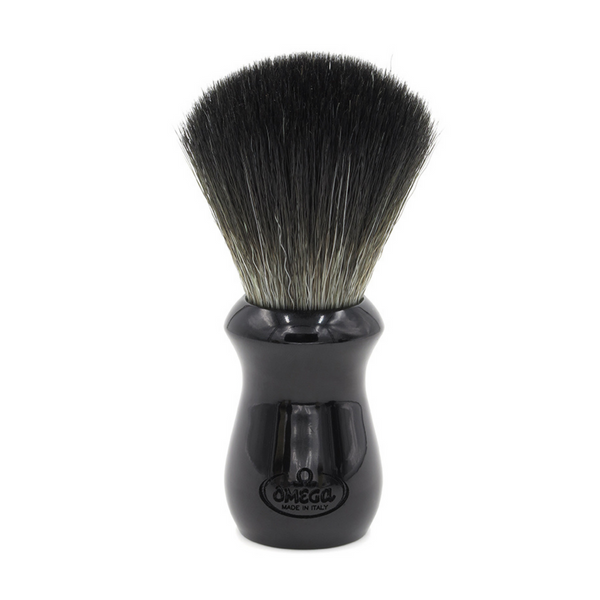 Omega | Hi-Brush fiber shaving brush, Black