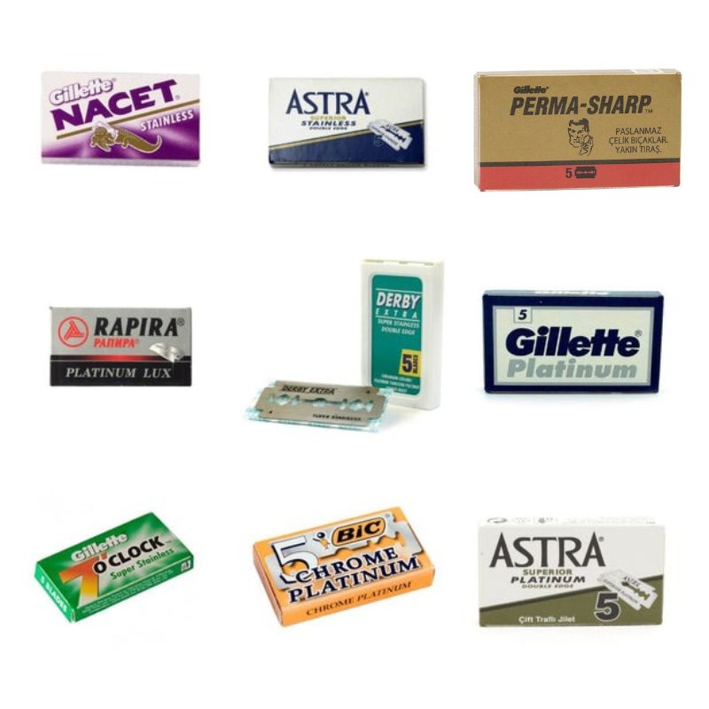 45 Pc Razor Blade Sample Pack, Astra, Bic, Rapira, Nacet… – Top of the ...