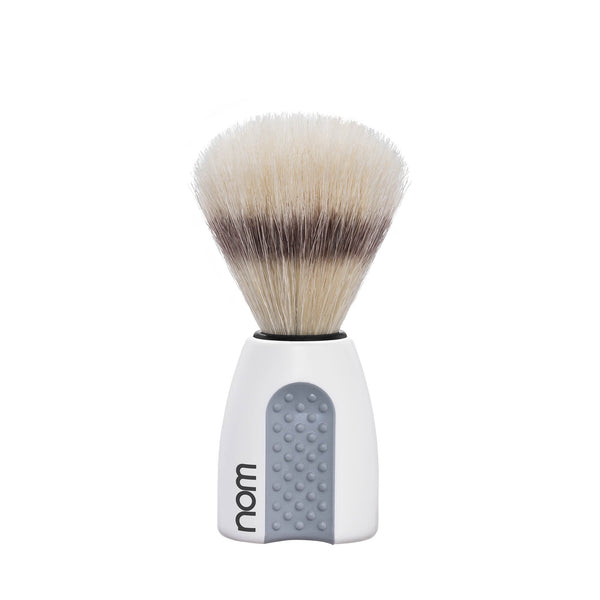 nom | Erik Shaving Brush, Pure Bristle - White