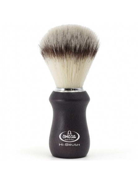 Omega | Shaving Brush "Hi Brush" Ash Wood Black Handle