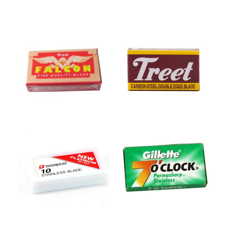 40 Pc Razor Blade Sample Pack, Dorco, Gillette, Treet, Falcon – Top of ...