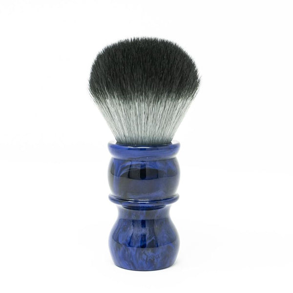 Yaqi Tuxedo Synthetic Shaving Brush, Blue Handle