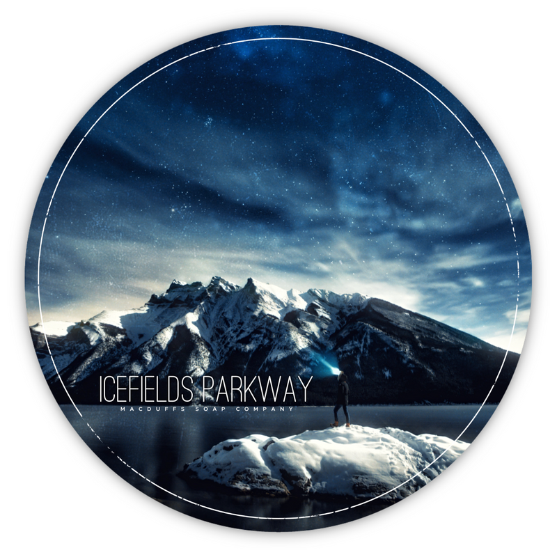 Macduffs Soap Company | ICEFIELDS PARKWAY SHAVE SOAP (EO SCENT)