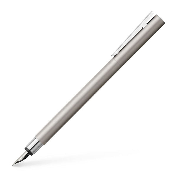 Faber-Castell | Neo Slim Stainless Steel fountain pen, M Silver Matt