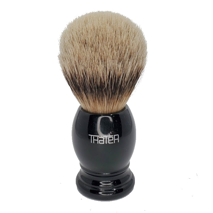 Heinrich L. Thater | 4292/5 Black Handle Shaving Brush, 3-Band Super Knot