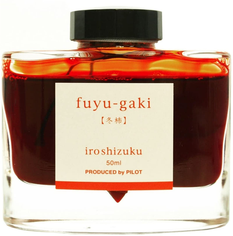 Pilot | Iroshizuku Fountain Pen Ink – 50 ml Bottle – Fuyu-gaki Persimmon (Vermilion Red Orange)