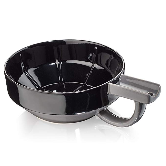 Fine Lather Bowl, Black and Gray Top of the Chain