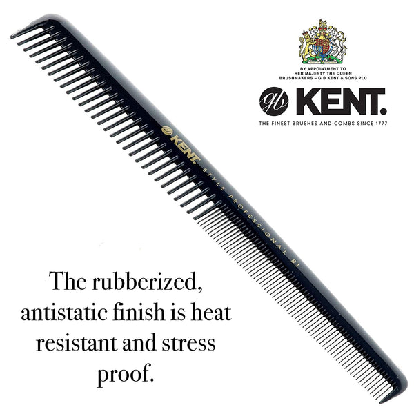 Kent | Cutting Comb 184mm Shallow Teeth Thick/Fine Hair