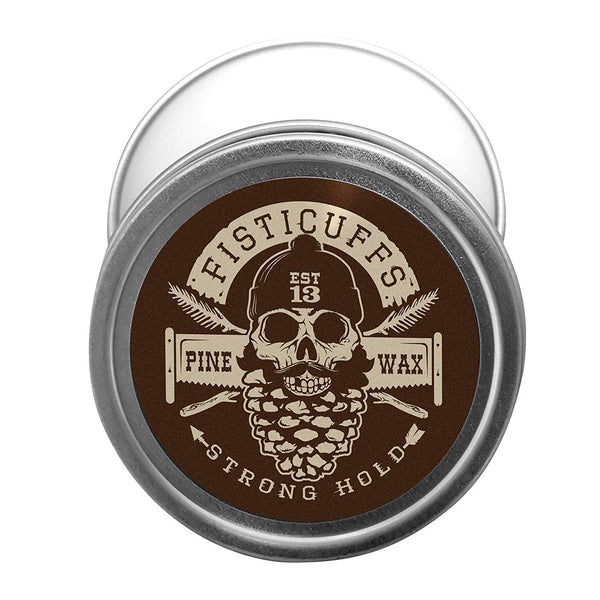 Fisticuffs Pine scent Strong Hold Mustache Wax 1 OZ. Tin