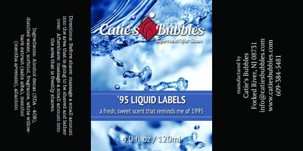 Catie’s Bubbles | 95 Liquid Labels Before and After Shave