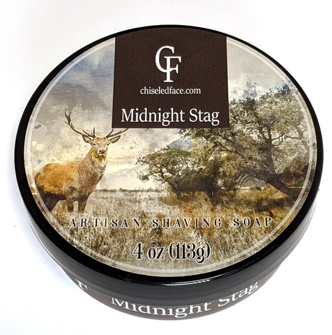 Chiseled Face Midnight Stag – Silk Tallow Shave Soap