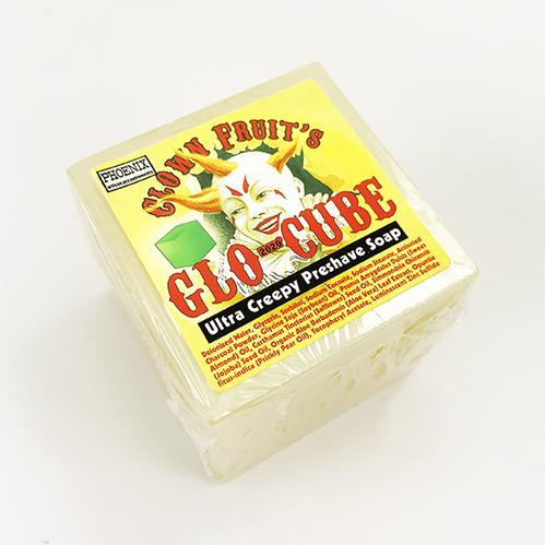 Phoenix Artisan Accouterments | Clown Fruit's Glo CUBE 2.0 | 8 oz Preshave Soap