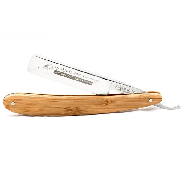 Dovo | “Natural” Carbon Steel Straight Razor, Bamboo Handle, 5/8″ (Shave Ready)