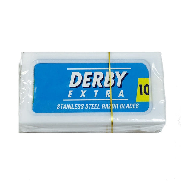 Derby Stainless Steel DE Blades 10 PK-Blue