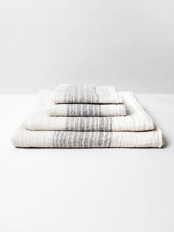 Moku | Flax Line Organics Towel Washcloth, Beige