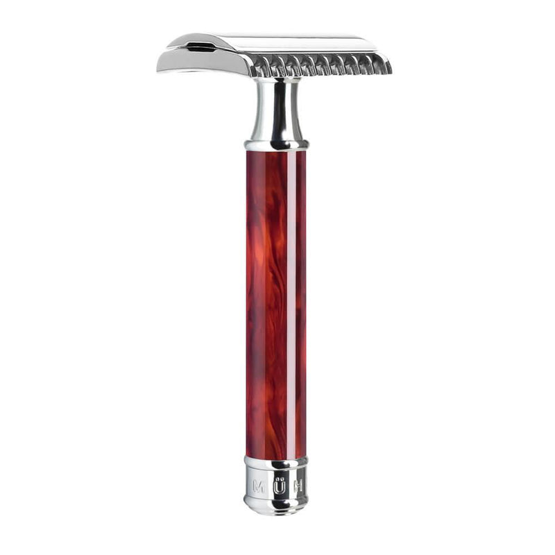 Muhle | R103 Open Comb Classic Safety Razor – Faux Tortoise Handle