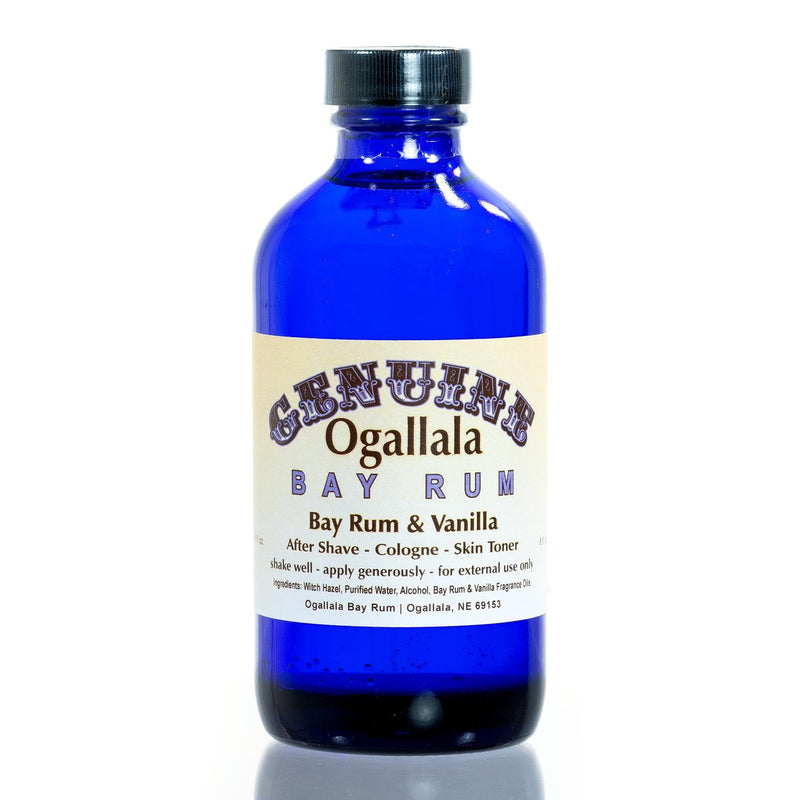 Genuine Ogallala Bay Rum & Vanilla Aftershave, 4oz