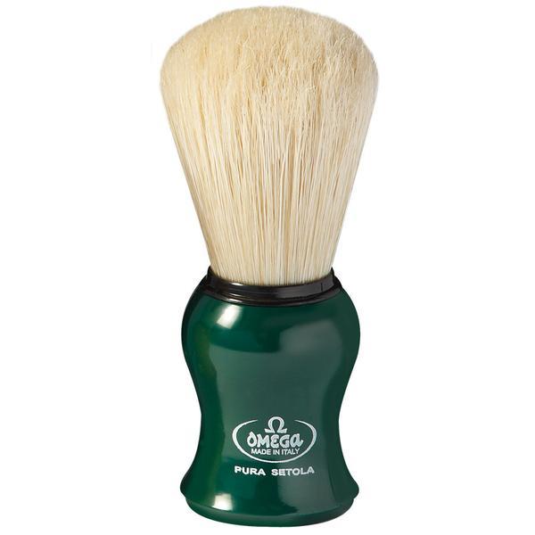 Omega | Boar Bristle Shaving Brush, Green