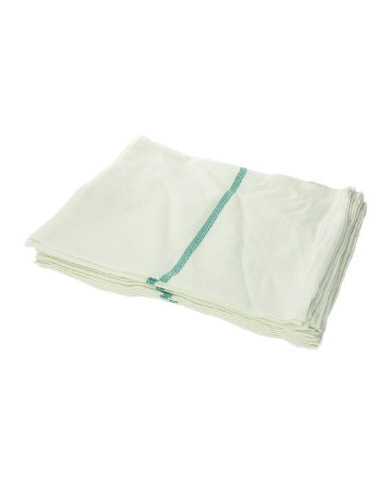 Barber White with Green Stripe Towel
