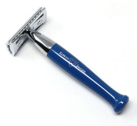 Edwin Jagger | Blue Chrome Plated DE Safety Razor – Top of the Chain