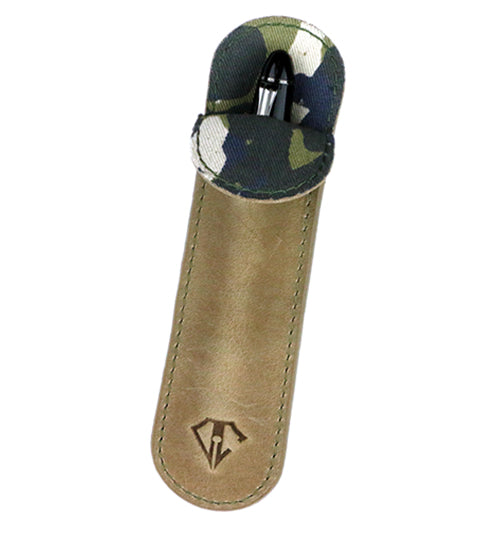 Dee Charles Designs | Single Sleeve Pen Carrying Case – Desert Green