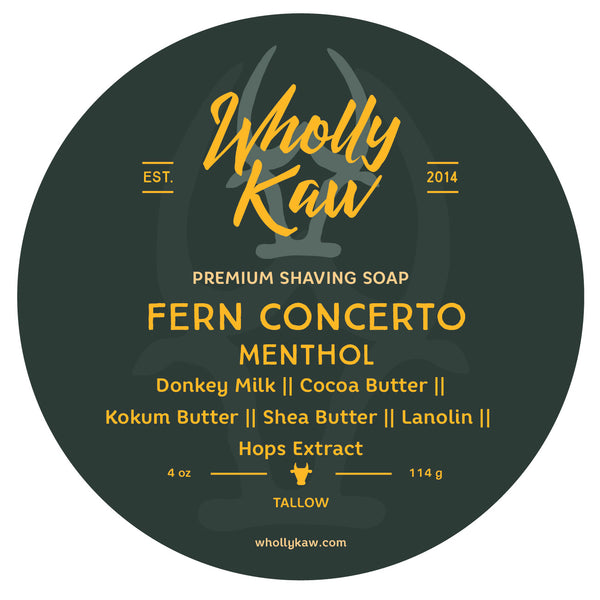 Wholly Kaw | Fern Concerto – Mentholated Shaving Soap