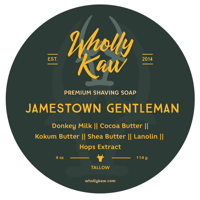 Wholly Kaw Jamestown Gentleman Tallow Shaving Soap