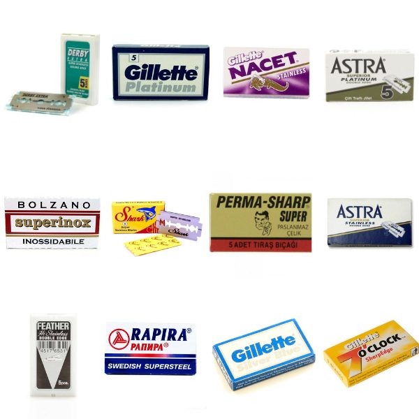 60 Pc Razor Blade Sample Pack, Astra, Feather, Rapira, Nacet… – Top of ...