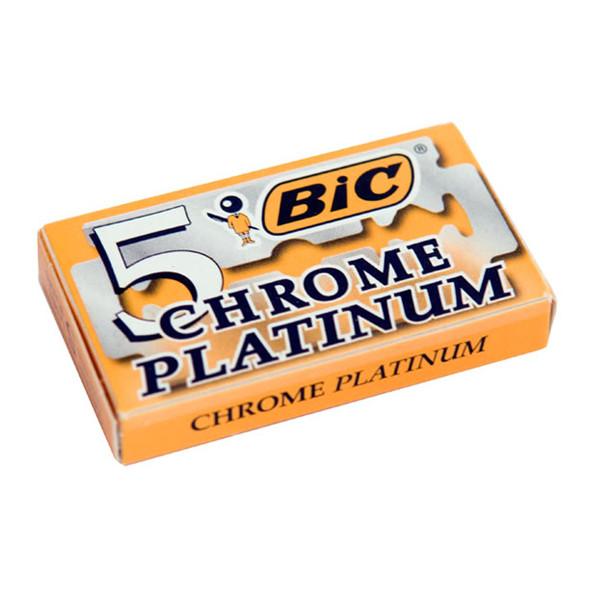 5 Bic Chrome Platinum Double Edge Razor Blades