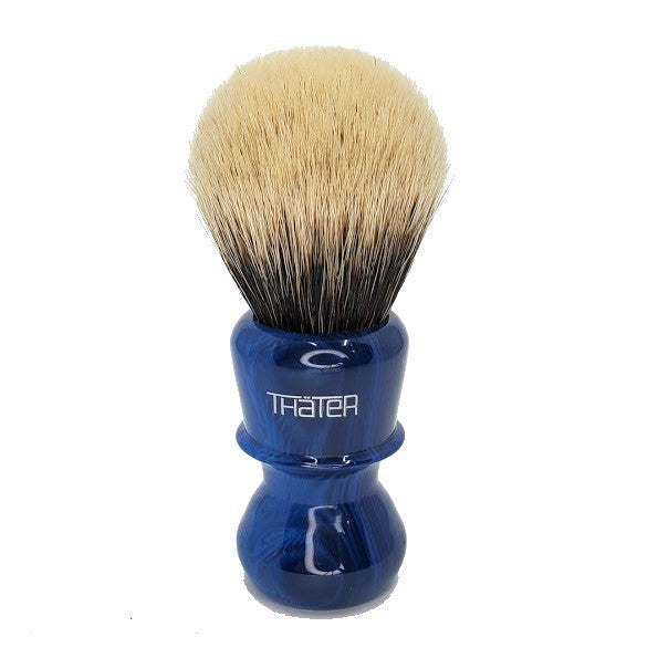 Heinrich L. Thater | 4670/4 Blue Marble Handle Shaving Brush, 2-Band Super Knot
