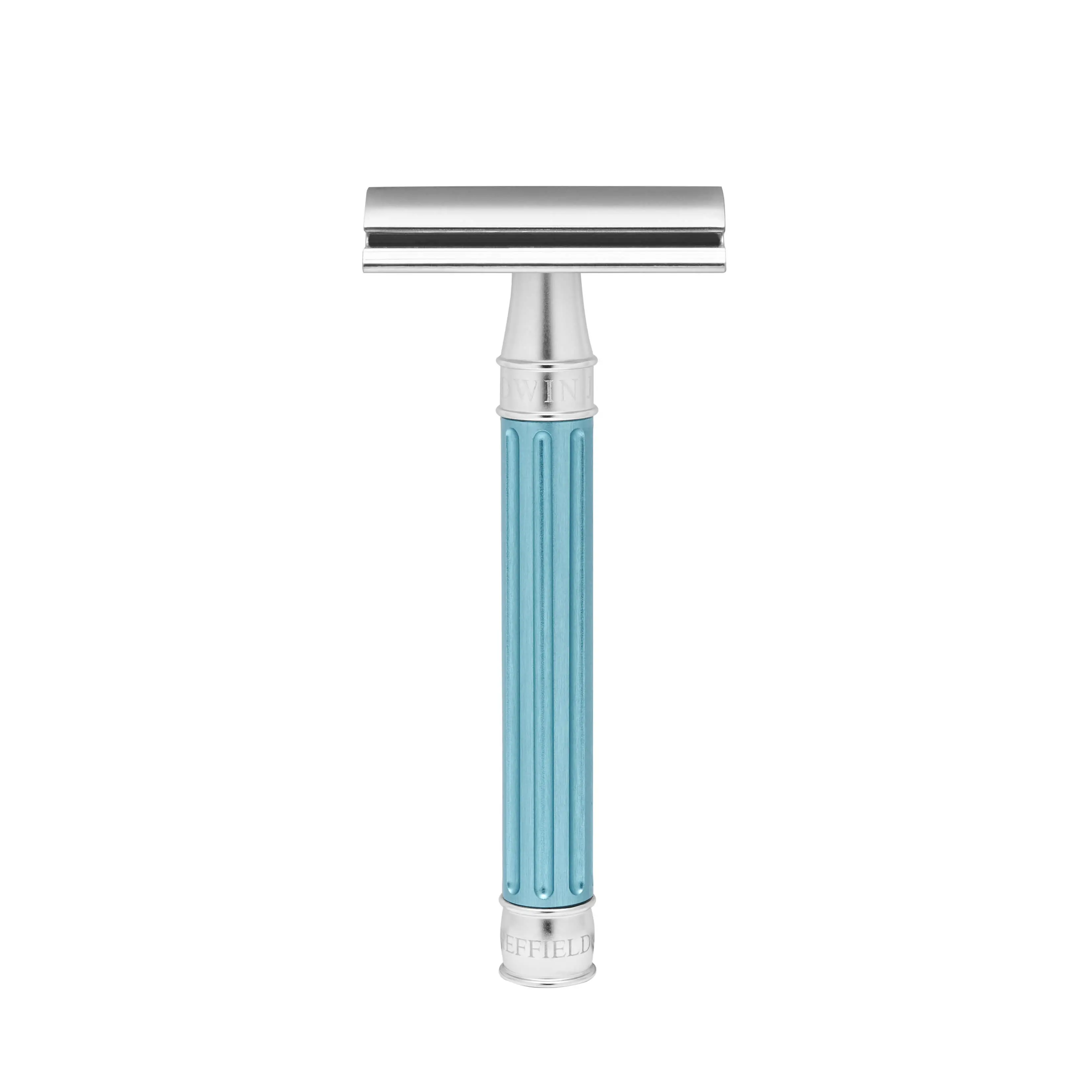 Edwin Jagger 3ONE6 Stainless Steel Light Blue DE Safety Razor – Top of ...