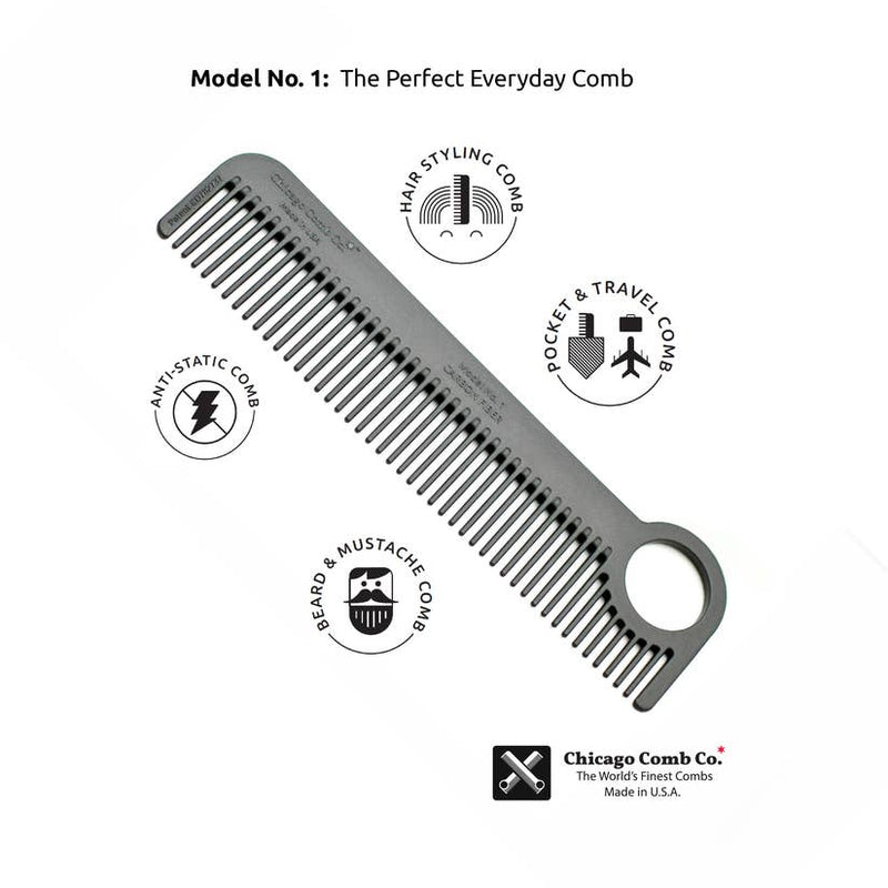 Chicago Comb Co. | Model No 1 Carbon Fiber Comb