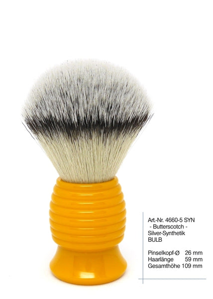 Heinrich L. Thater | 4660/5 Butterscotch Handle Shaving Brush, 2-Band Super Knot