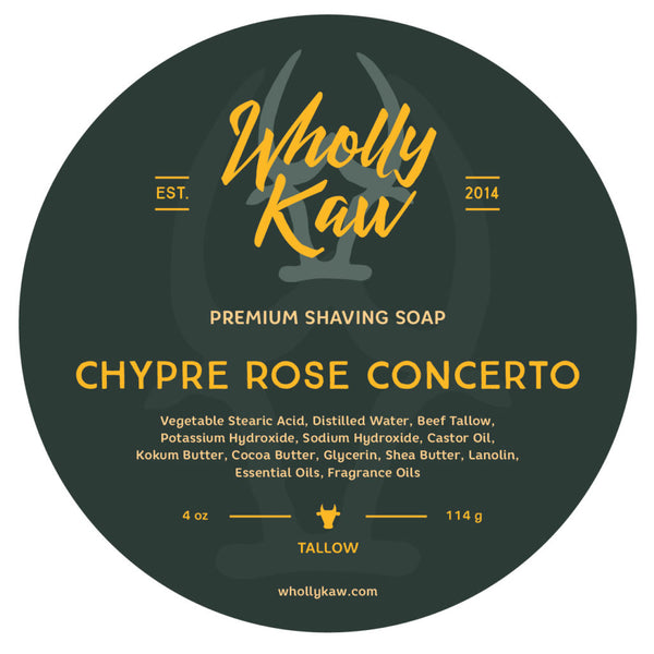 Wholly Kaw Chypre Rose Concerto Tallow Shaving Soap