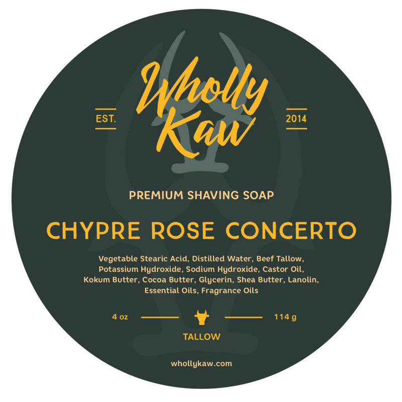 Wholly Kaw Chypre Rose Concerto Tallow Shaving Soap