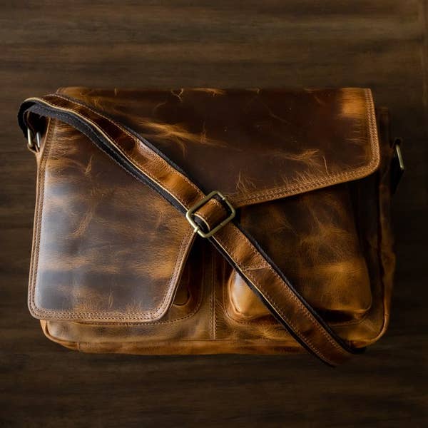 Kodiak Leather | Buffalo Leather Messenger