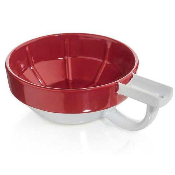 Fine Lather Bowl, Red and White