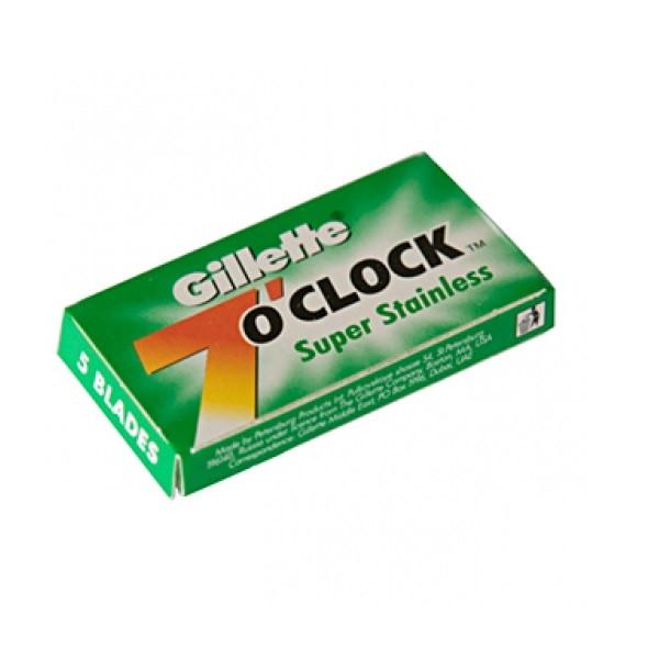 Gillette 7 O’clock (Green) | Double Edge Safety Razor Blades, 5 Blades