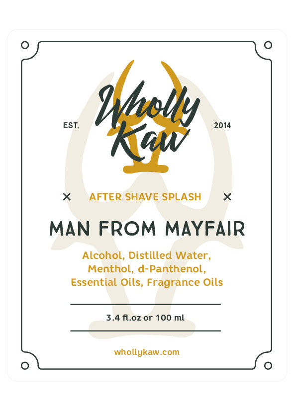 Wholly Kaw Man From Mayfair Aftershave Splash